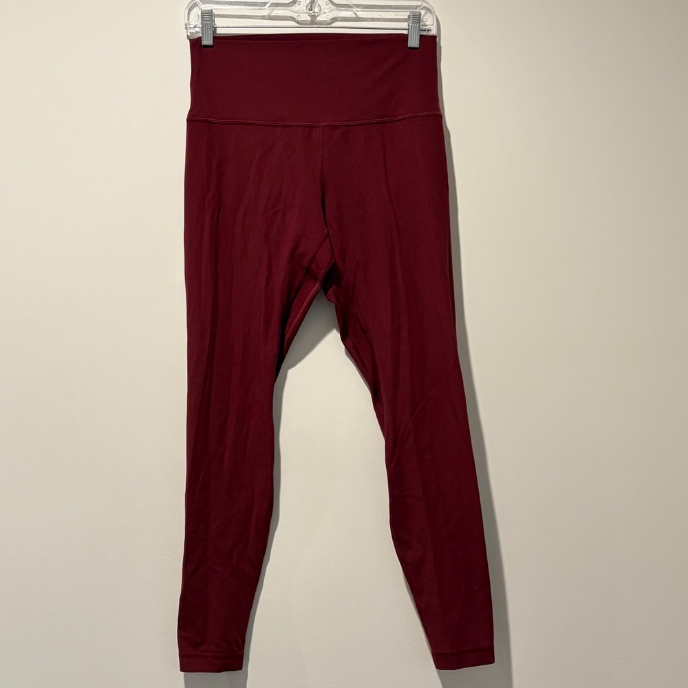 Lululemon Align High-Rise Pant 25 Red Merlot Nulu Yoga Leggings Size 10 LW5DITS